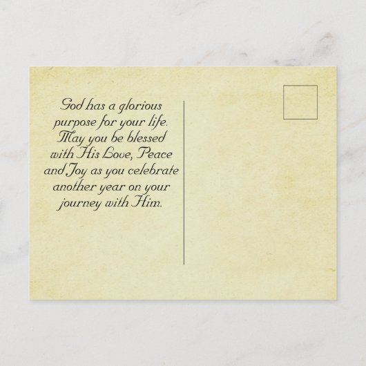 Inspirerend verjaardag, eer en vrede voor u briefkaart (Achterkant)