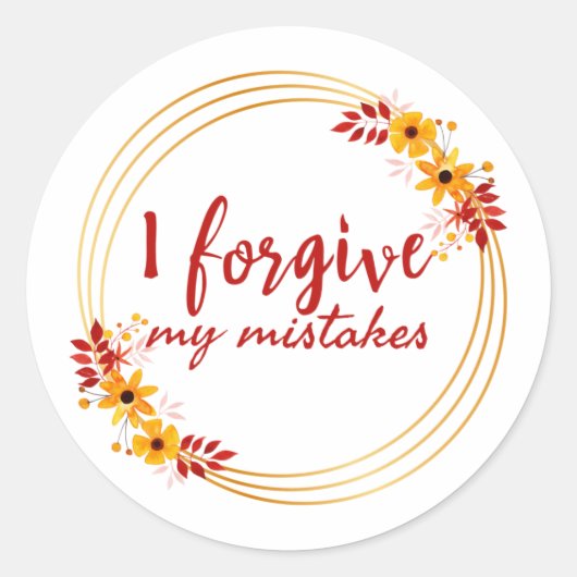 inspirerend verklaringen over zelfaanvaarding ronde sticker (Voorkant)