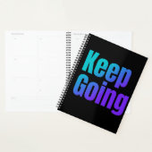 Inspirerend verloopkleurrijke tekst blijven doorga planner (Display)