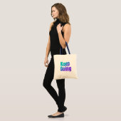 Inspirerend verloopkleurrijke tekst blijven doorga tote bag (Voorkant (model))
