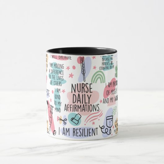 Inspirerend verpleegkundige dagelijkse bevestiging mok (Midden)