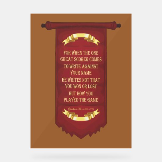 Inspirerend vers acryl bord (Voorkant)