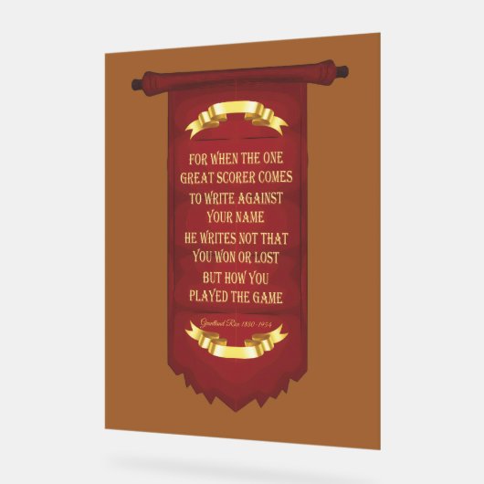 Inspirerend vers acryl bord (Hoek)