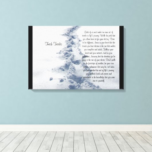 Inspirerend verse Tracks Canvas Afdruk (Insitu (Houten vloer))