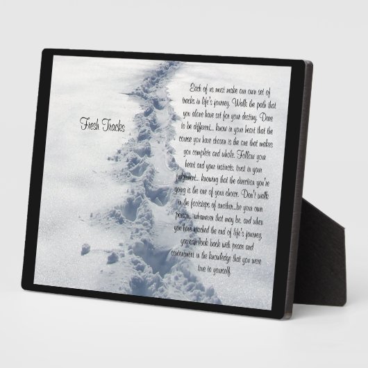 Inspirerend verse Tracks Fotoplaat (Zijkant)