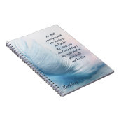 Inspirerend versterkende psalm 91:4 onder zijn vle notitieboek (Rechterzijde)