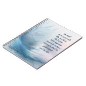 Inspirerend versterkende psalm 91:4 onder zijn vle notitieboek (Linkerzijde)