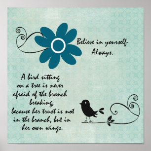 Inspirerend Vertrouw op uw eigen Citaat van Wingen Poster