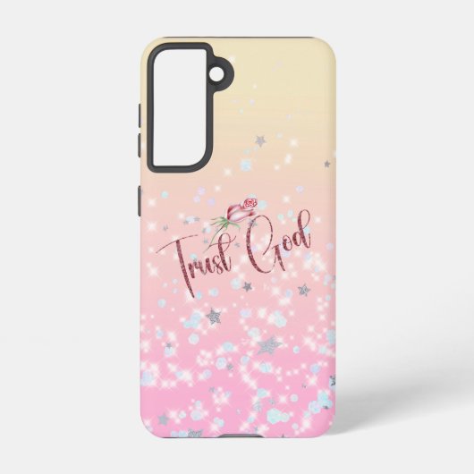 Inspirerend Vertrouwen God citeren Geloof Samsung Galaxy Hoesje (Achterkant)