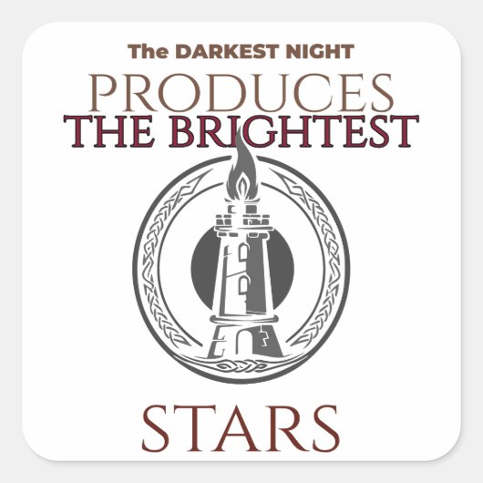 Inspirerend Vierkante Sticker (Voorkant)