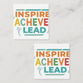 Inspirerend Vierkante Visitekaartje (Voorkant / Achterkant)