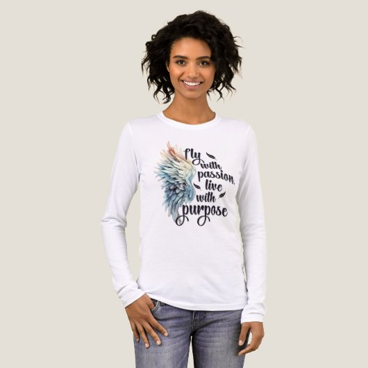 Inspirerend Vlieg Met Passie Tri-Blend Shirt (Voorkant)