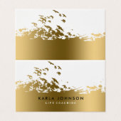 Inspirerend vliegende goudvogels visitekaartje (Buitenkant ongevouwen)