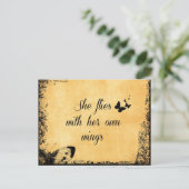 Inspirerend vliegt ze met haar eigen 'Wings Quote' Briefkaart (Staand voorkant)