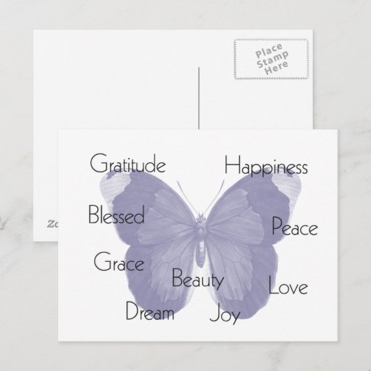 Inspirerend Vlinder Briefkaart (Voorkant / Achterkant)