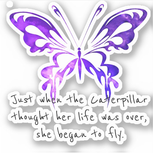 Inspirerend vlinder sticker (Voorkant)