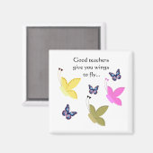 Inspirerend vlindercitaat voor docenten magneet (Voorkant / Achterkant)