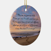 Inspirerend voetafdrukken Einde Keramisch Ornament (Rechts)