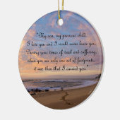 Inspirerend voetafdrukken Einde Keramisch Ornament (Links)