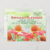 Inspirerend vogelpsalm 118:24 Bloemen Briefkaart (Voorkant / Achterkant)