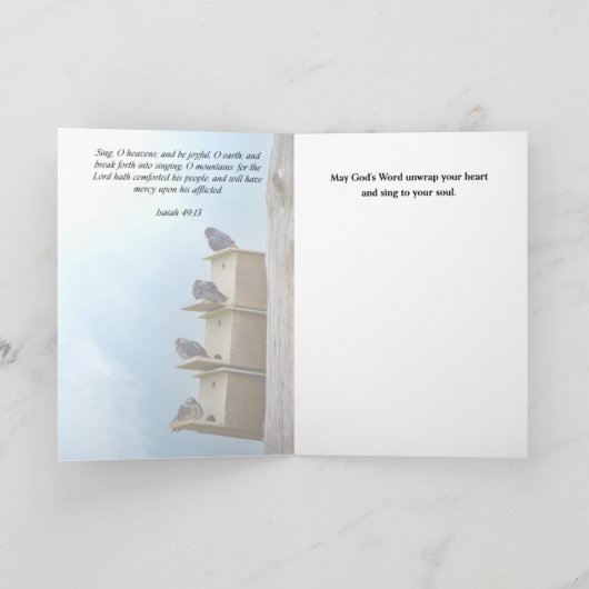 Inspirerend vogelWenskaart Kaart (Binnen)