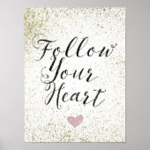 Inspirerend volg je hart poster (Voorkant)
