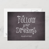 Inspirerend volgt uw droomcitaat briefkaart (Voorkant / Achterkant)