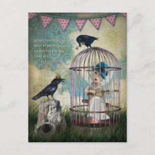 Inspirerend voor angst en vrijheid briefkaart