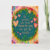 Inspirerend voor de mensen die we ontmoeten Quote  Kaart (Voorkant)