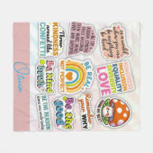 Inspirerend vriendelijkheid Aangepast - Motivatie  Fleece Deken (Voorkant (Horizontaal))