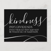 Inspirerend vriendelijkheid betaalt dividend... briefkaart (Voorkant)