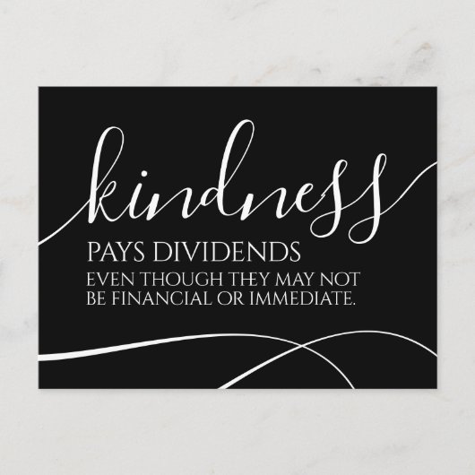 Inspirerend vriendelijkheid betaalt dividend... briefkaart (Voorkant)