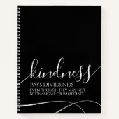 Inspirerend vriendelijkheid betaalt dividend... notitieboek (Voorkant)