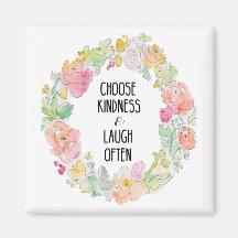 Inspirerend vriendelijkheid & lachen bloemenmagnee