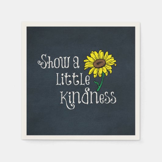 Inspirerend Vriendelijkheid Quote met Zonnebloem Servetten (Voorkant)