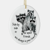 Inspirerend vrienden altijd in uw hartcitaat keramisch ornament (Rechts)