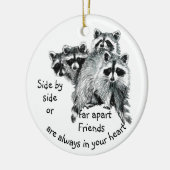 Inspirerend vrienden altijd in uw hartcitaat keramisch ornament (Links)