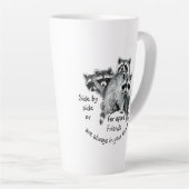 Inspirerend vrienden altijd in uw hartcitaat latte mok (Rechterhoek)