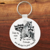 Inspirerend vrienden altijd in uw hartcitaat sleutelhanger (Voorkant)
