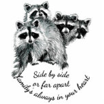 Inspirerend vrienden altijd in uw hartcitaat staand fotobeeldje<br><div class="desc">Inspirerend vrienden Citaat Cute Waterverf Raccoon Naast elkaar of ver uit elkaar liggen Vrienden altijd in je hart. Een groot geschenk voor elke vriend om hen eraan te herinneren hoeveel hun vriendschap voor je betekent.</div>