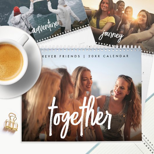 Inspirerend vrienden Familie Modern Script Foto Kalender