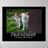 Inspirerend vriendschap Cat Artwork Poster (Voorkant)