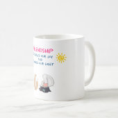 Inspirerend vriendschap Citaat Stomme Dierenschets Koffiemok (Voorkant rechts)