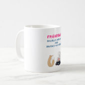 Inspirerend vriendschap Citaat Stomme Dierenschets Koffiemok (Voorkant links)