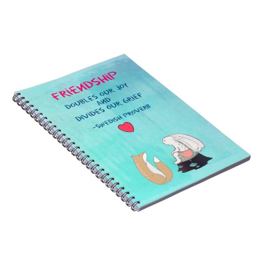 Inspirerend vriendschap Citaat Stomme Dierenschets Notitieboek (Rechterzijde)