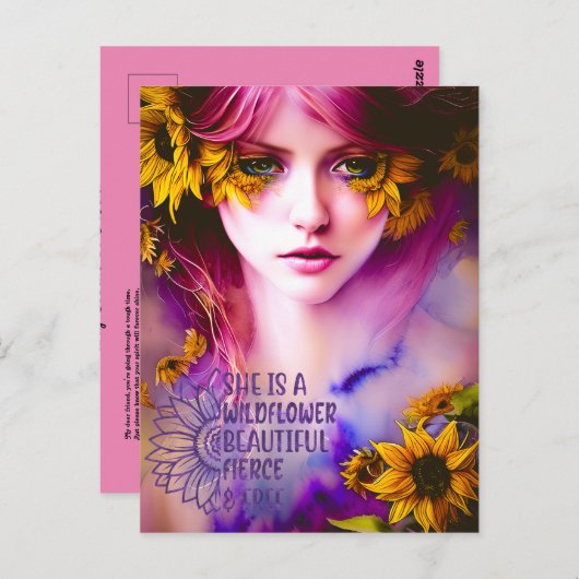 Inspirerend vriendschapsgedicht personaliseren briefkaart (Voorkant / Achterkant)