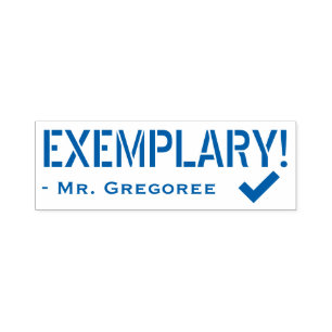 Inspirerend "VRIJSTELLING" Educator Rubber Stamp Zelfinktende Stempel