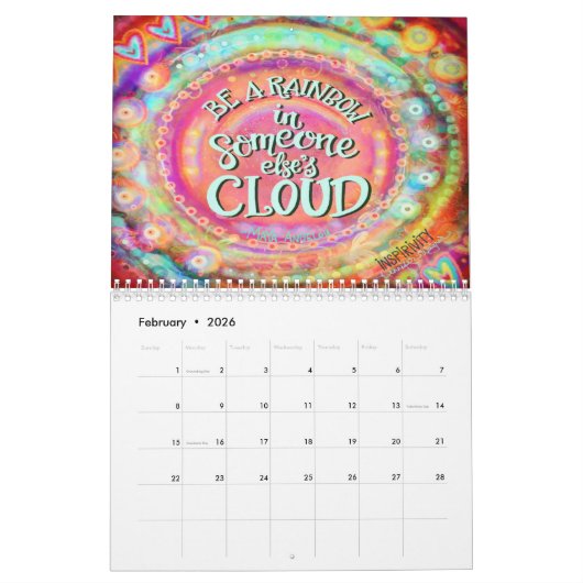 Inspirerend vrolijke inspiratie Motivatie Kalender (Feb 2026)