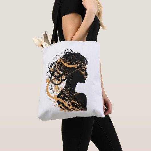 Inspirerend Vrouw Canvas tas (Dichtbij)