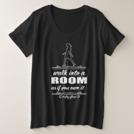 Inspirerend vrouw plus T-shirt formaat